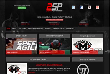 2spsports web page design image